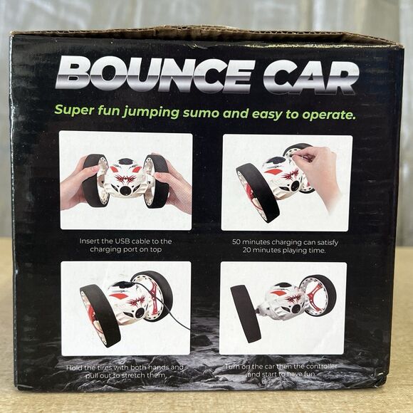 Remote Control Jumping Bounce Car 2.4GHz RC Flips Spin Trick Stunt Car Fun Toy - Picture 4 of 16